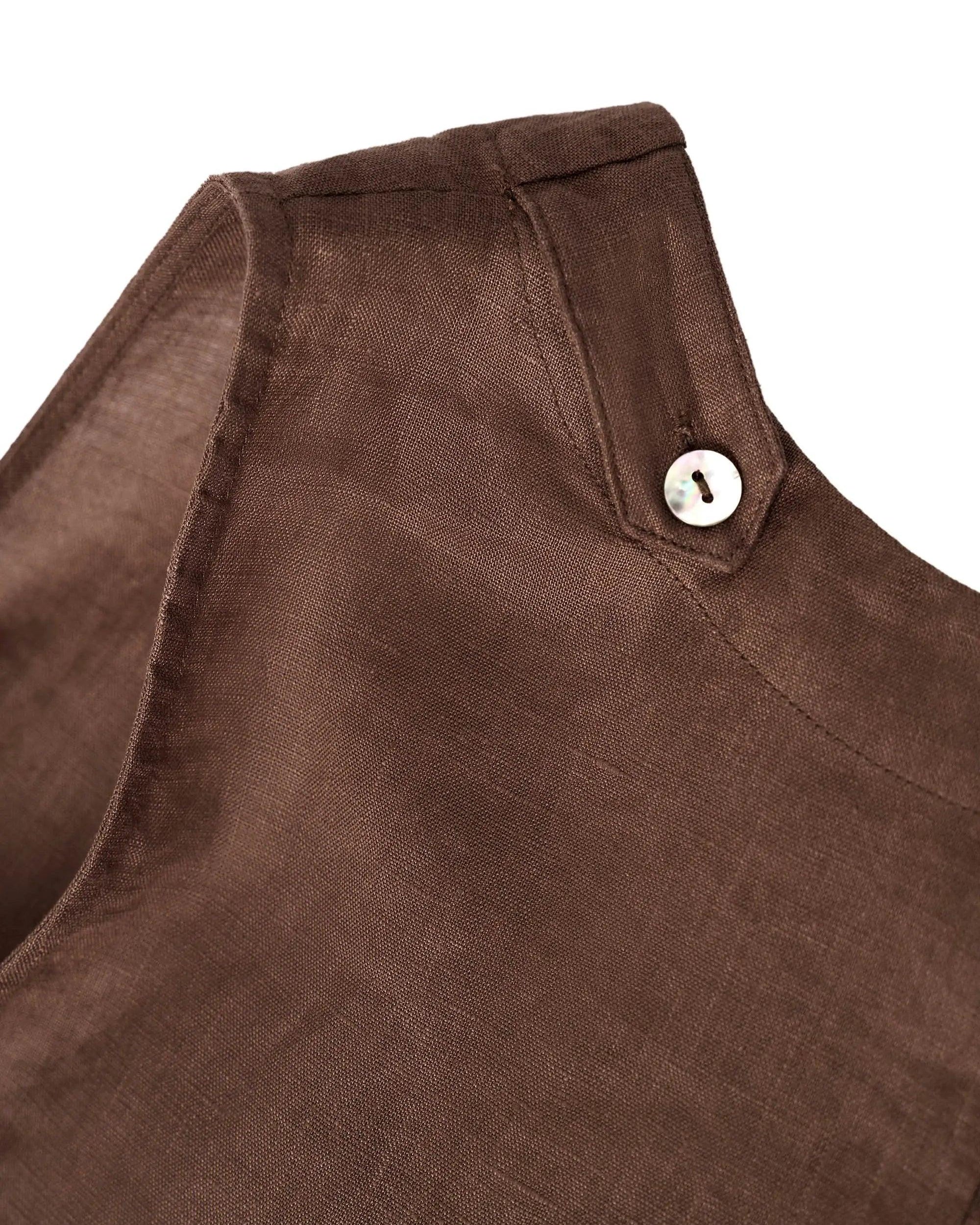 100% Linen Lightweight Sleeveless Dress SIENNA - DRESSES-Linen Midi