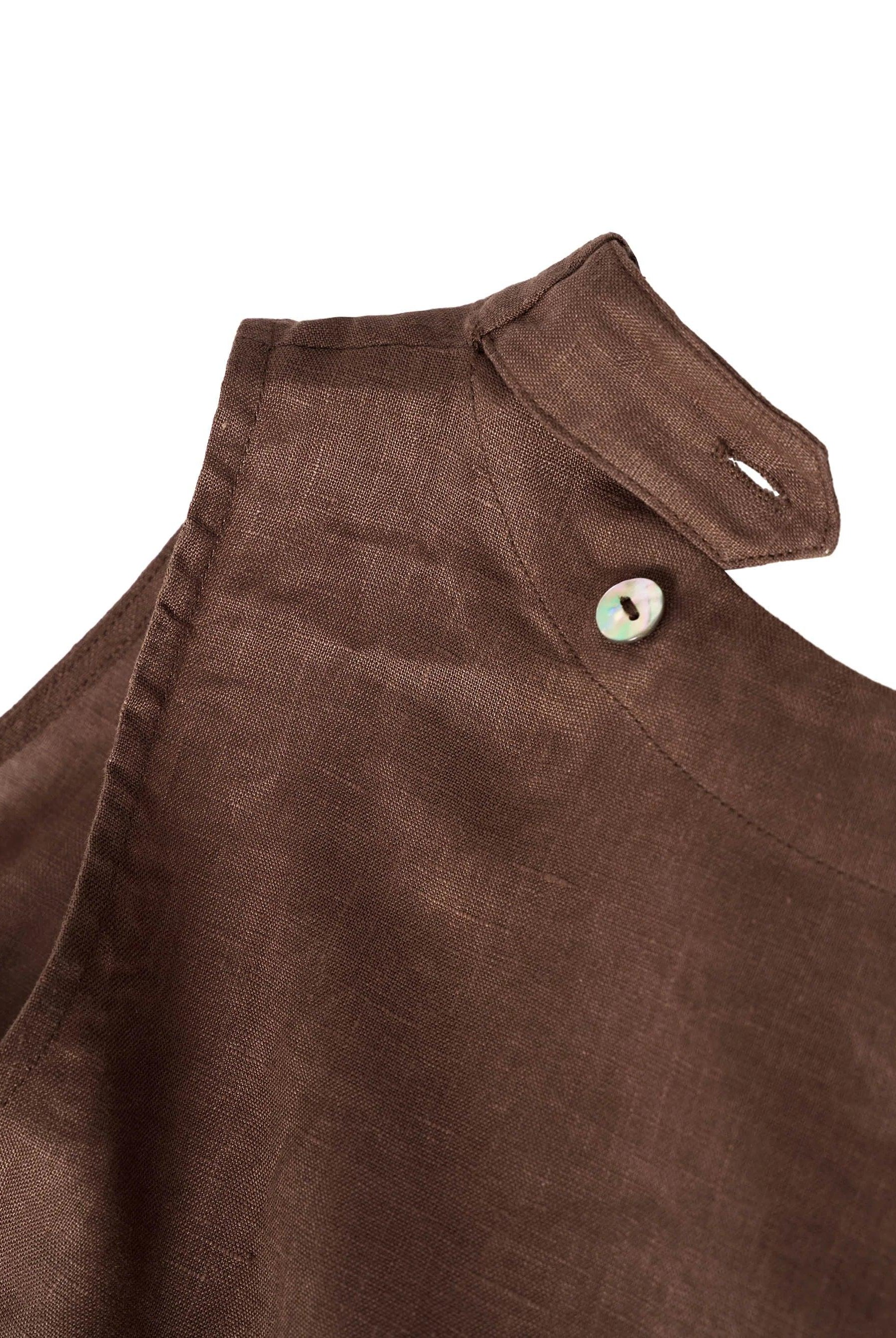 100% Linen Lightweight Sleeveless Dress SIENNA - DRESSES-Linen Midi