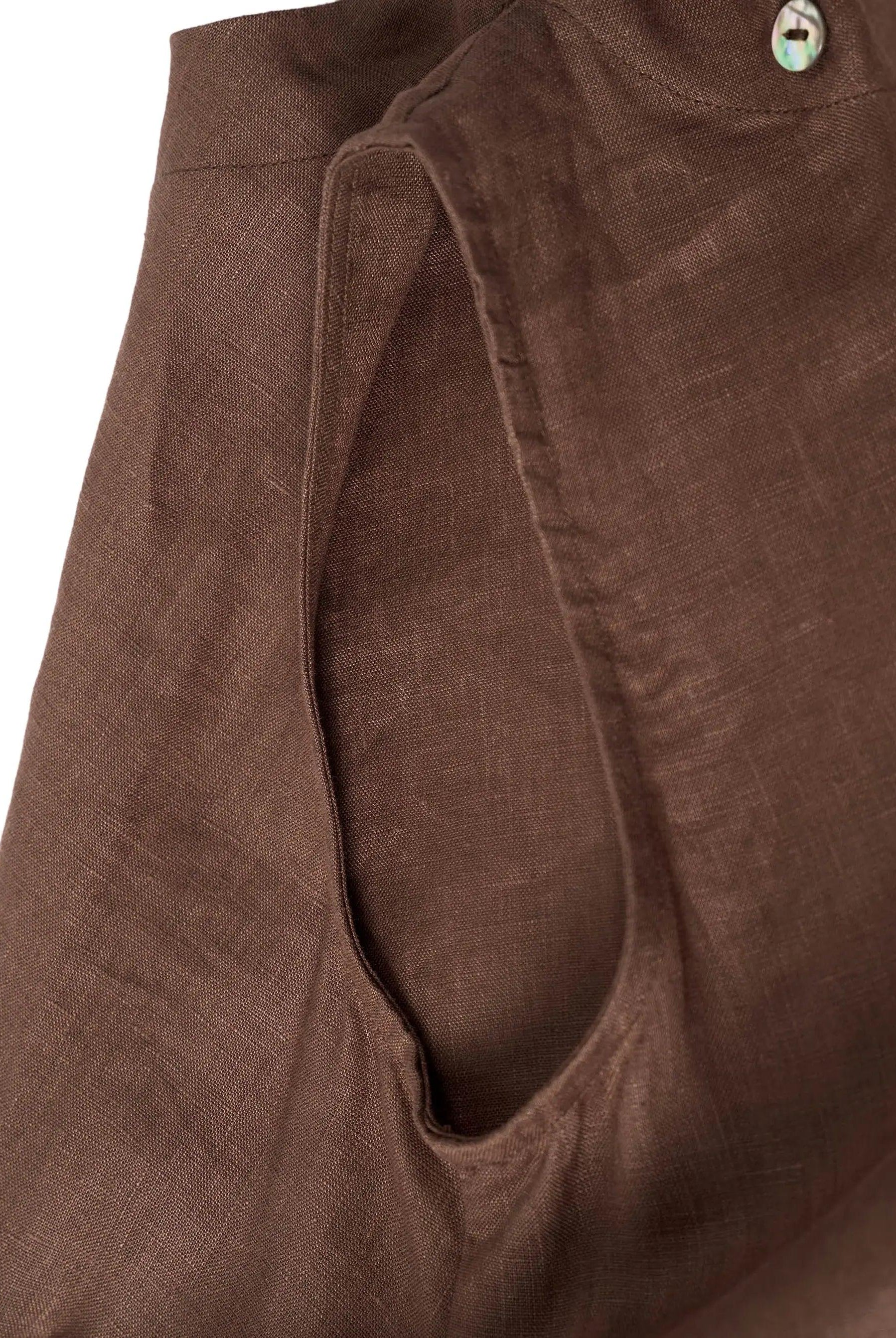 100% Linen Lightweight Sleeveless Dress SIENNA - DRESSES-Linen Midi