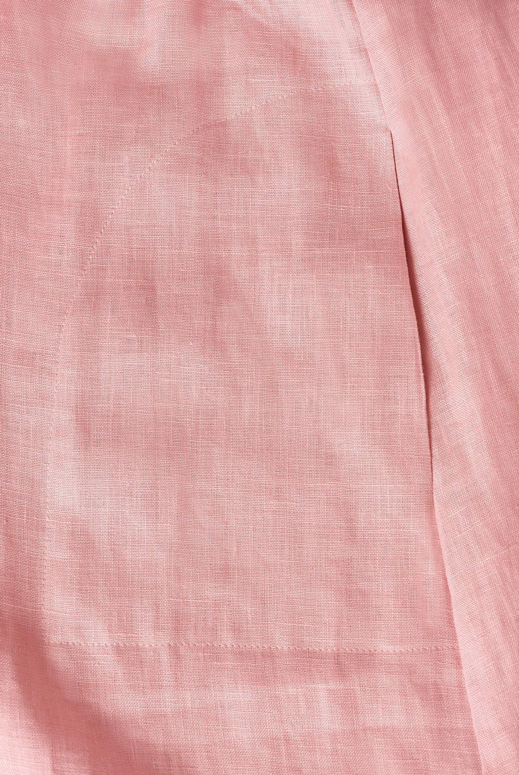 100% Linen Loose Fit Button Waist Gathered Maxi Dress LUNA - DRESSES-Linen