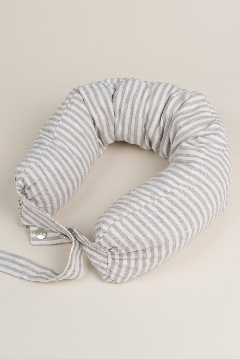 Linen Adjustable Neck Support Travel Pillow by LINTICO for women