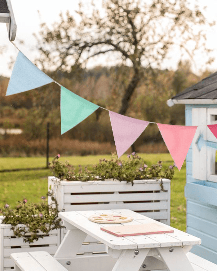Sustainable Linen-Look Bunting Flags - One-Size - ACCESSORIES-Others
