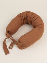 Linen Adjustable Neck Support Travel Pillow by LINTICO for women