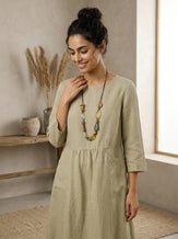 Bohemian Mixed Bead Long Pendant Necklace by LINTICO