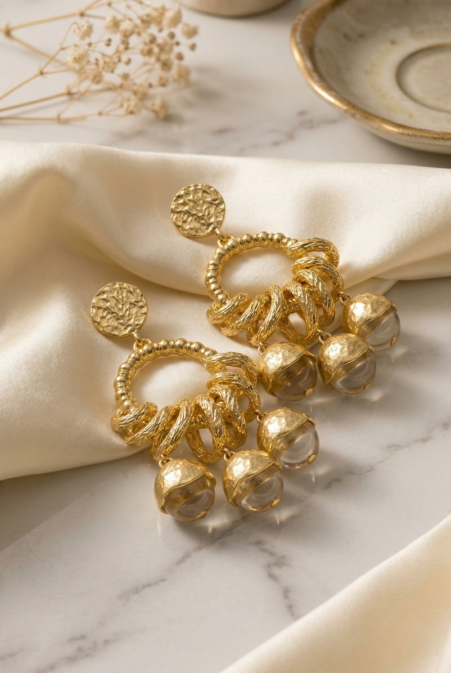 Vintage Fruit Charm Statement Earrings by LINTICO