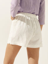 100% Linen Utility Side-Pocket Shorts WYNNIE by LINTICO for women
