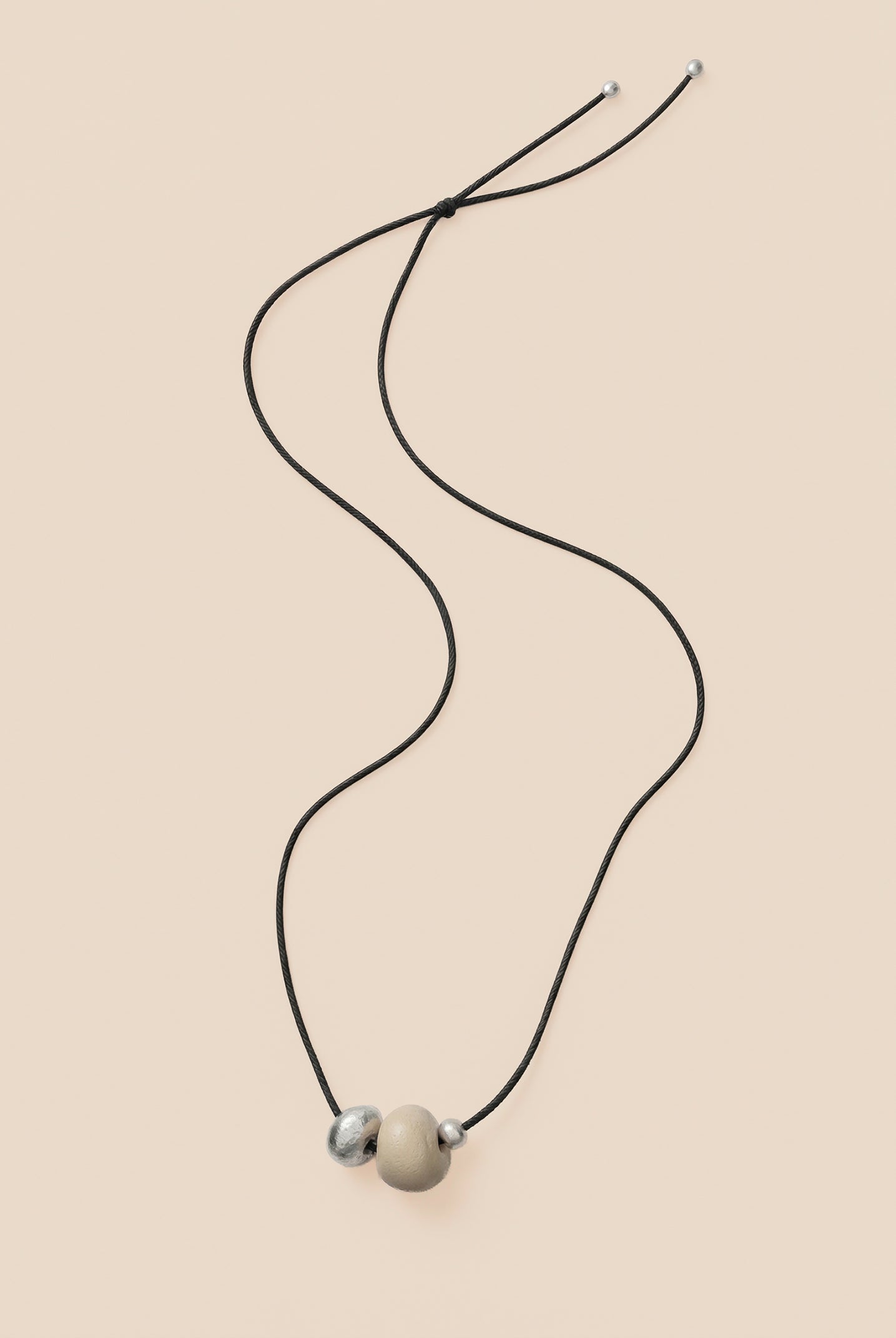 Ivory Nut Pendant Cord Necklace by LINTICO