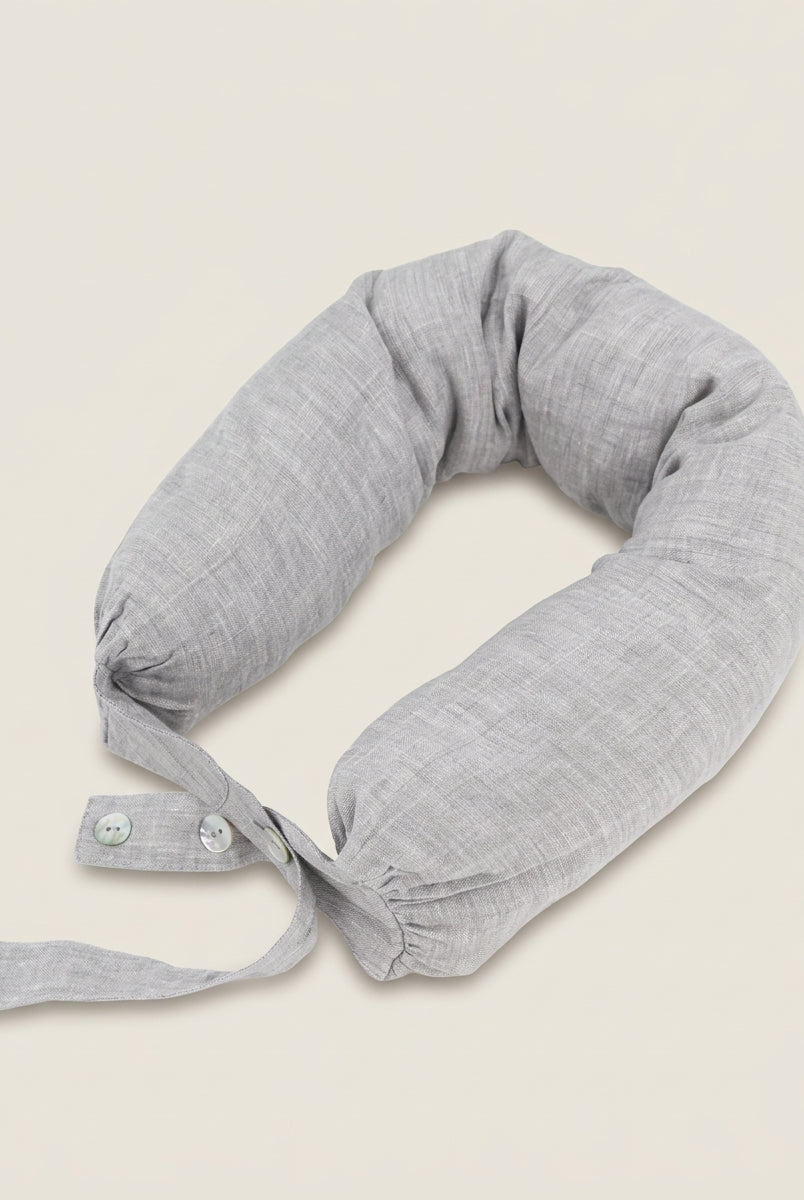 Linen Adjustable Neck Support Travel Pillow by LINTICO for women