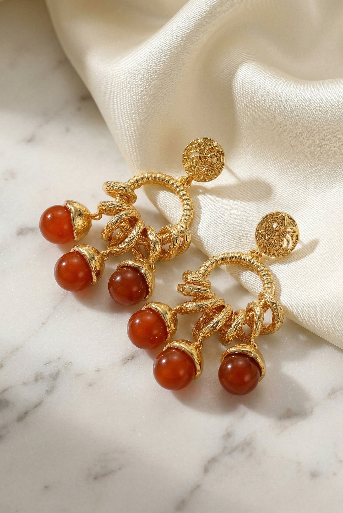 Vintage Fruit Charm Statement Earrings by LINTICO