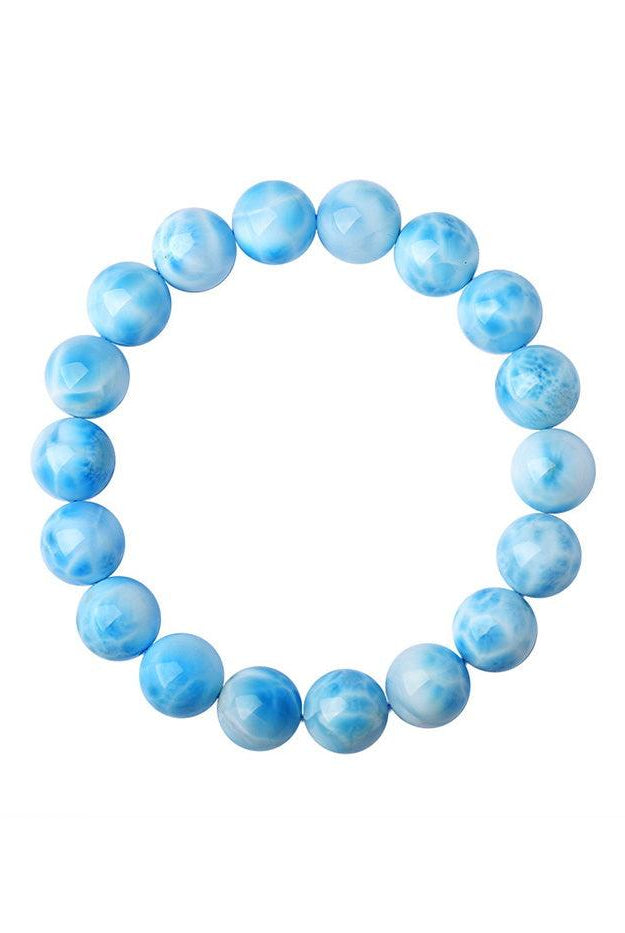 Dominican Larimar Crystal Oceanic Patterns Bracelet - Blue / One-Size - ACCESSORIES-Jewelry