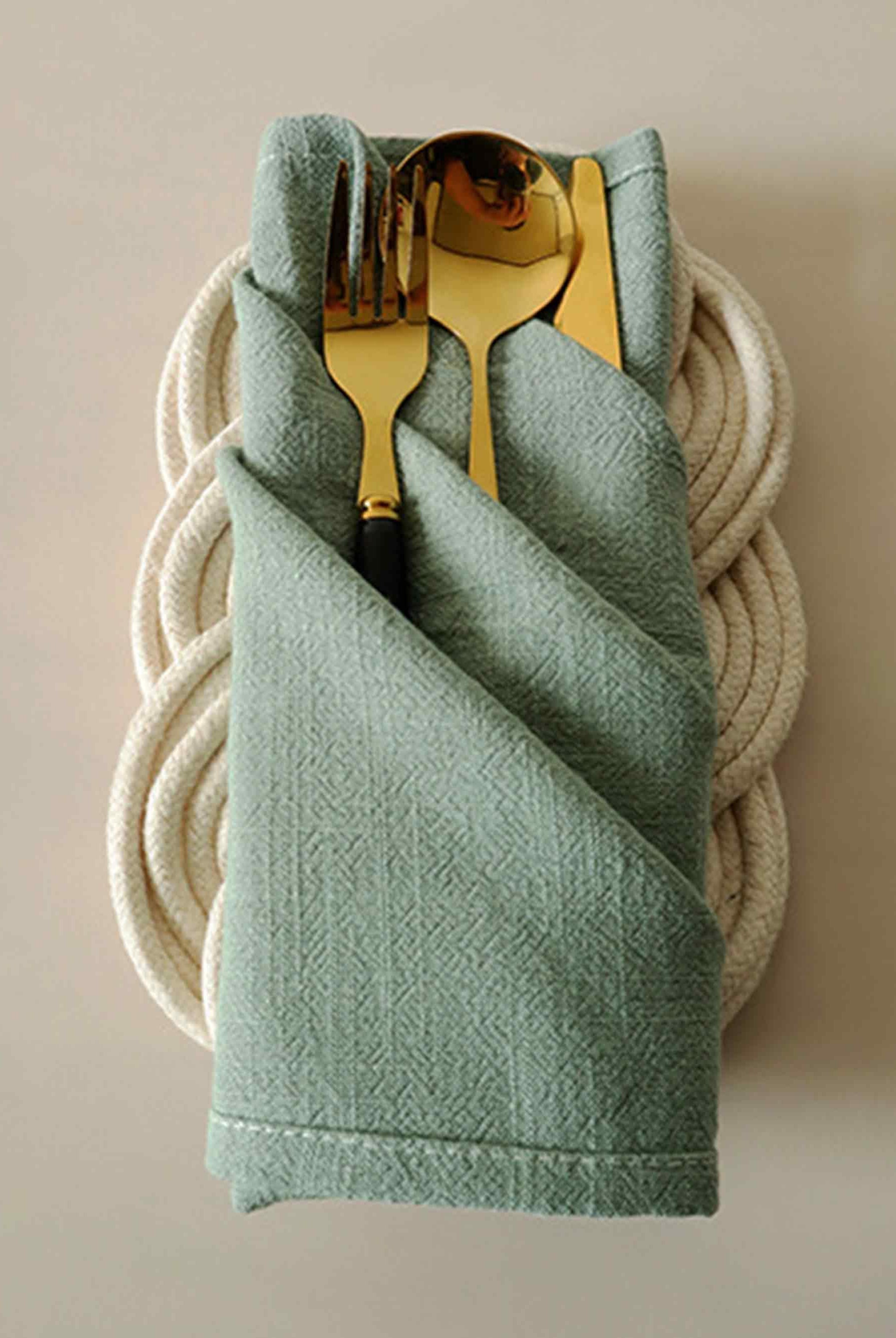 Cotton Linen Napkins Solid Color Placemats Tea Towels - ACCESSORIES-Others