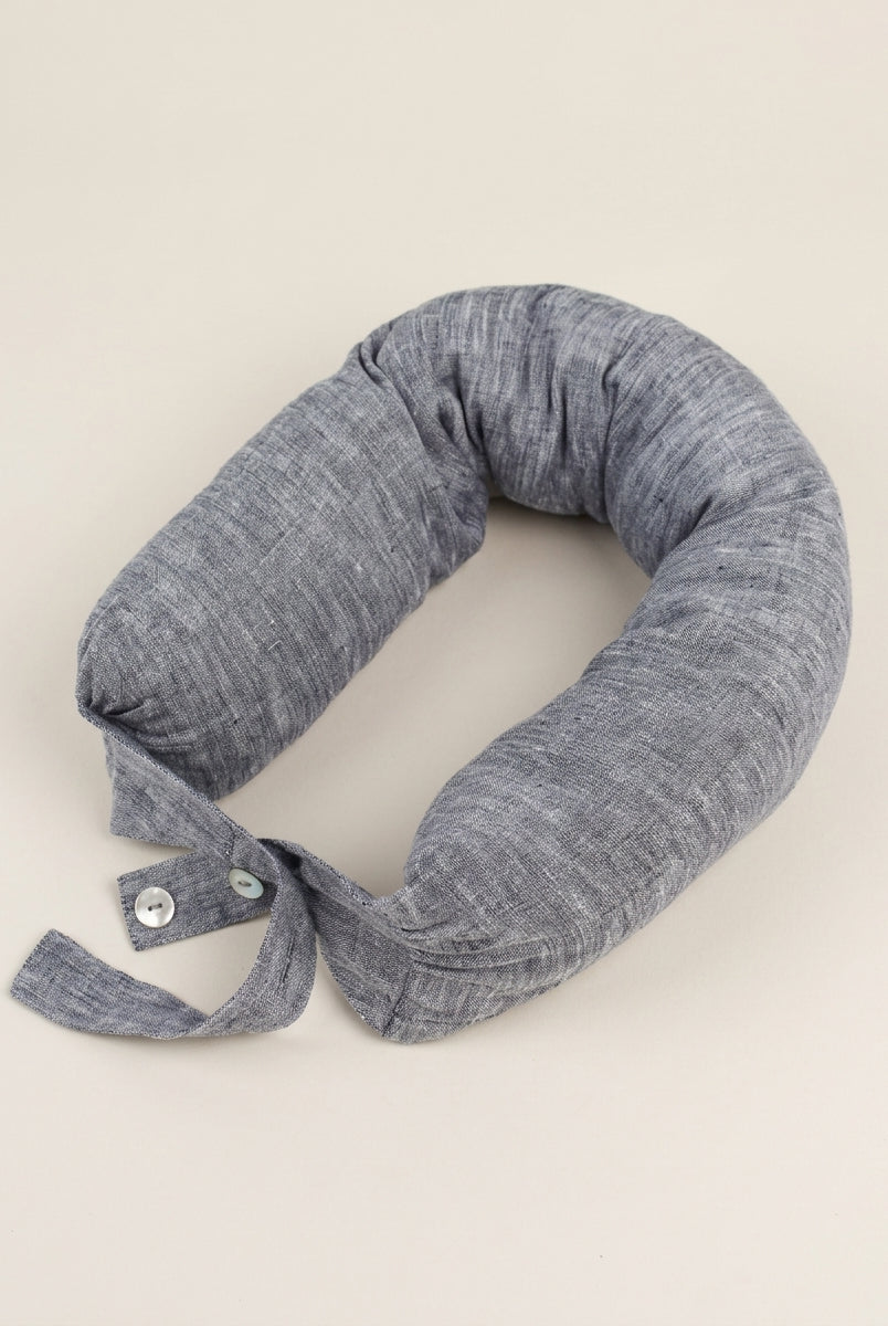 Linen Adjustable Neck Support Travel Pillow by LINTICO for women