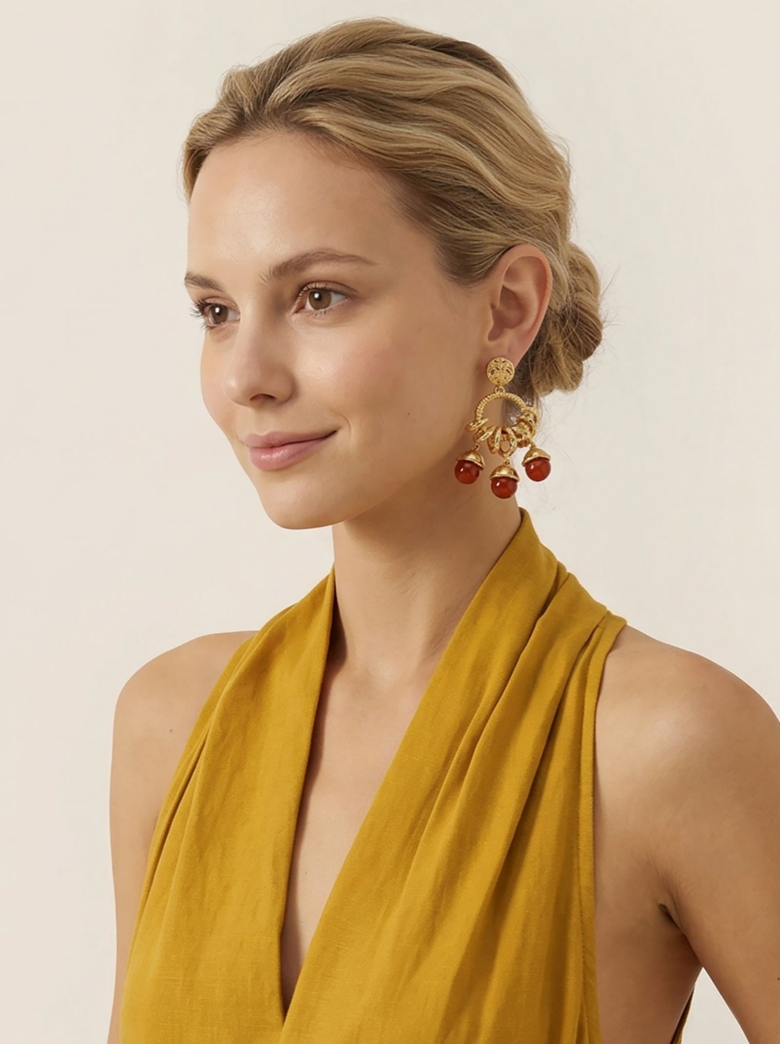 Vintage Fruit Charm Statement Earrings by LINTICO