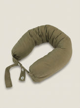 Linen Adjustable Neck Support Travel Pillow by LINTICO for women