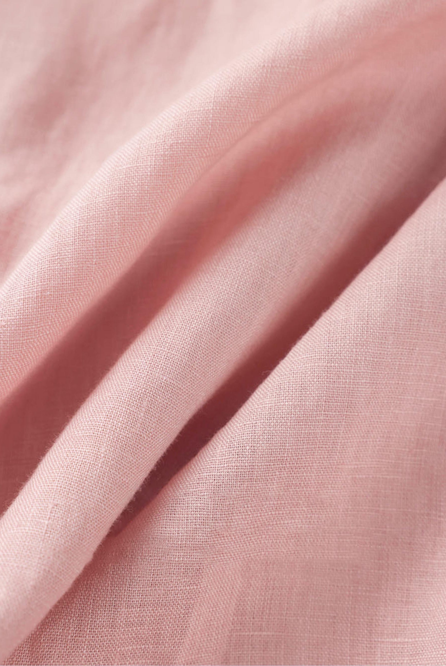 100% Linen Lightweight Fabric Handcraft Material for DIY and Sewing Projects - Pastel Pink / 1 Metre
