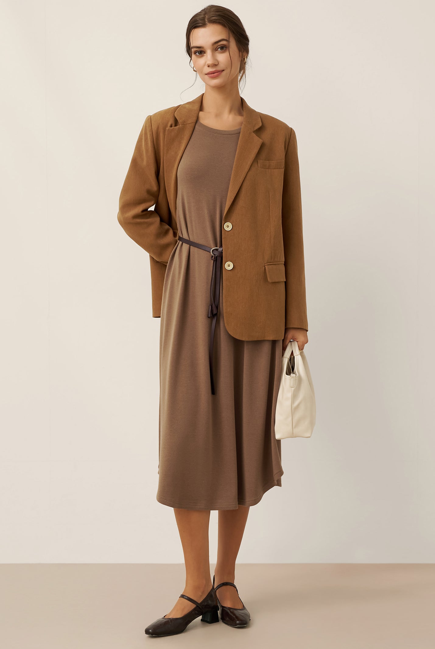 Recycled Leather Belt Versatile Styling For Dress And Blazer VIVETTE by LINTICO for women