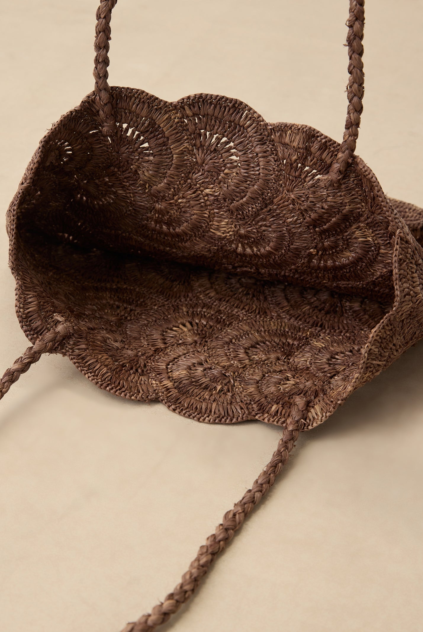 Handwoven Raffia Floral Pattern Tote Bag by LINTICO for women