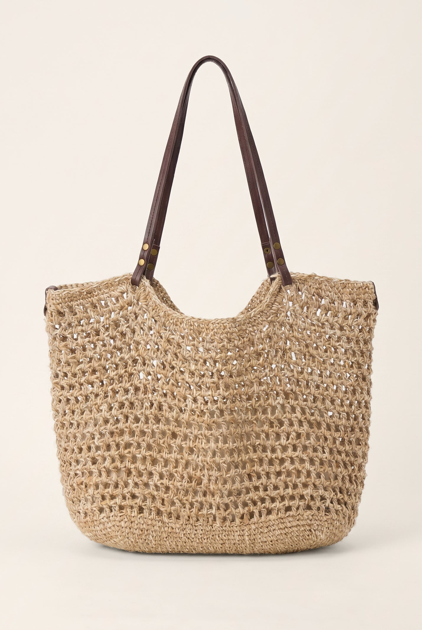 Linen-Cotton Open-Weave Tote Bag With Zip Pouch by LINTICO for women