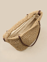 Linen-Cotton Open-Weave Tote Bag With Zip Pouch by LINTICO for women