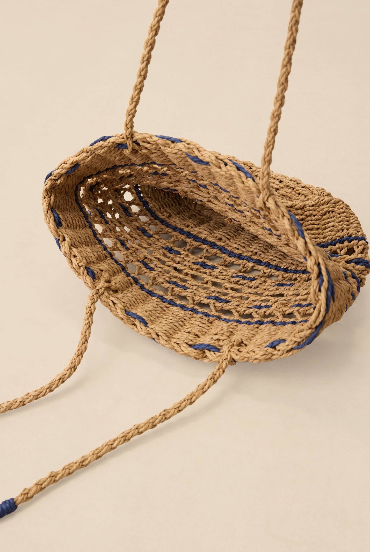 Handwoven Paper Straw Open-Weave Tote Bag by LINTICO for women