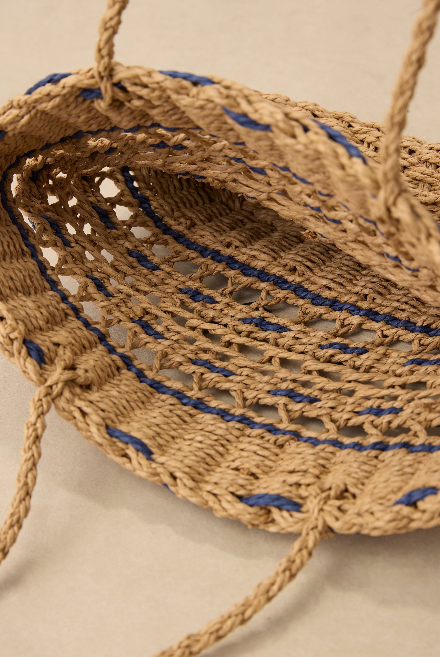 Handwoven Paper Straw Open-Weave Tote Bag by LINTICO for women