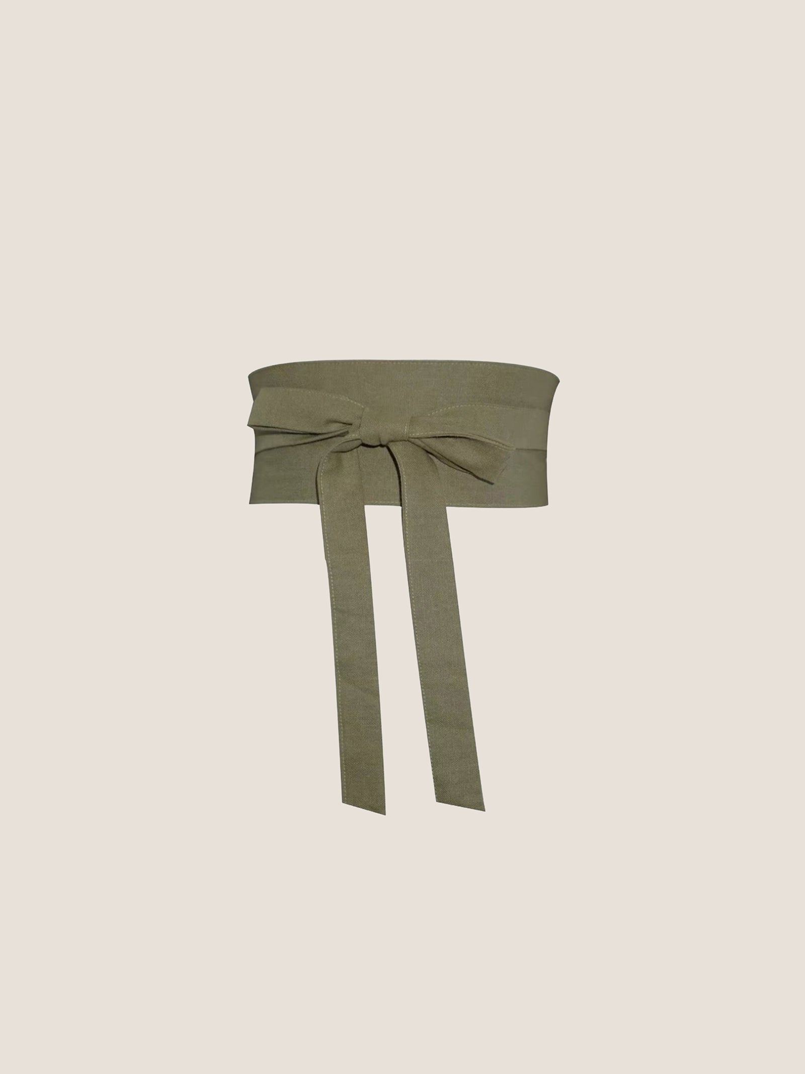 Linen Wide Tie-Front Waist Belt ZAFIRA by LINTICO for women
