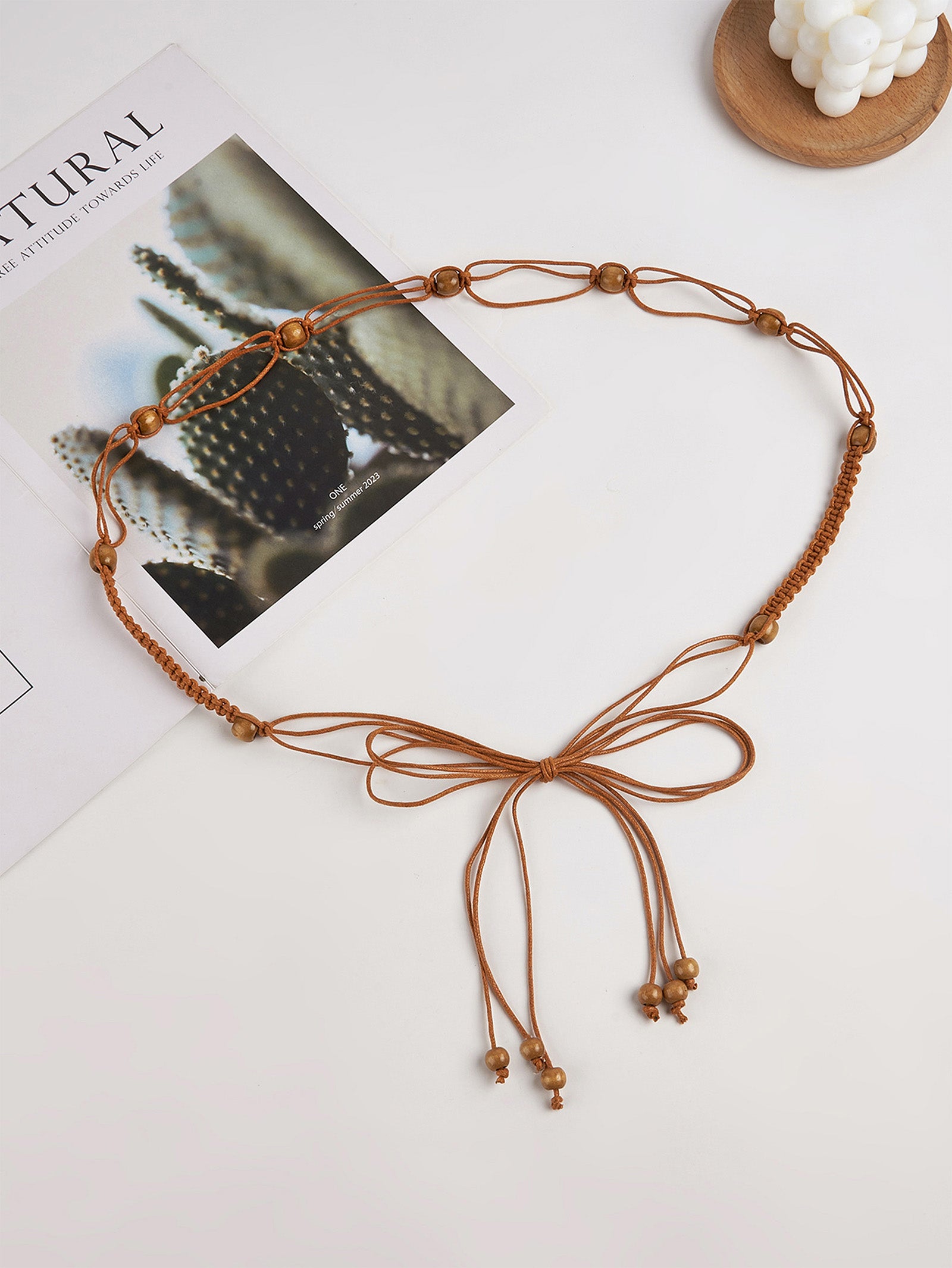 Cotton-Linen Knotted Belt by LINTICO for women
