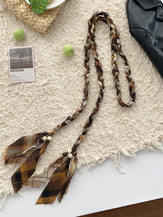 Linen Woven Belt With Fringes by LINTICO for women