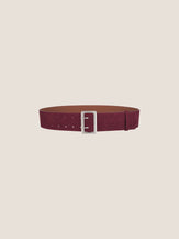 Cowhide Wide Retro Matte Belt by LINTICO