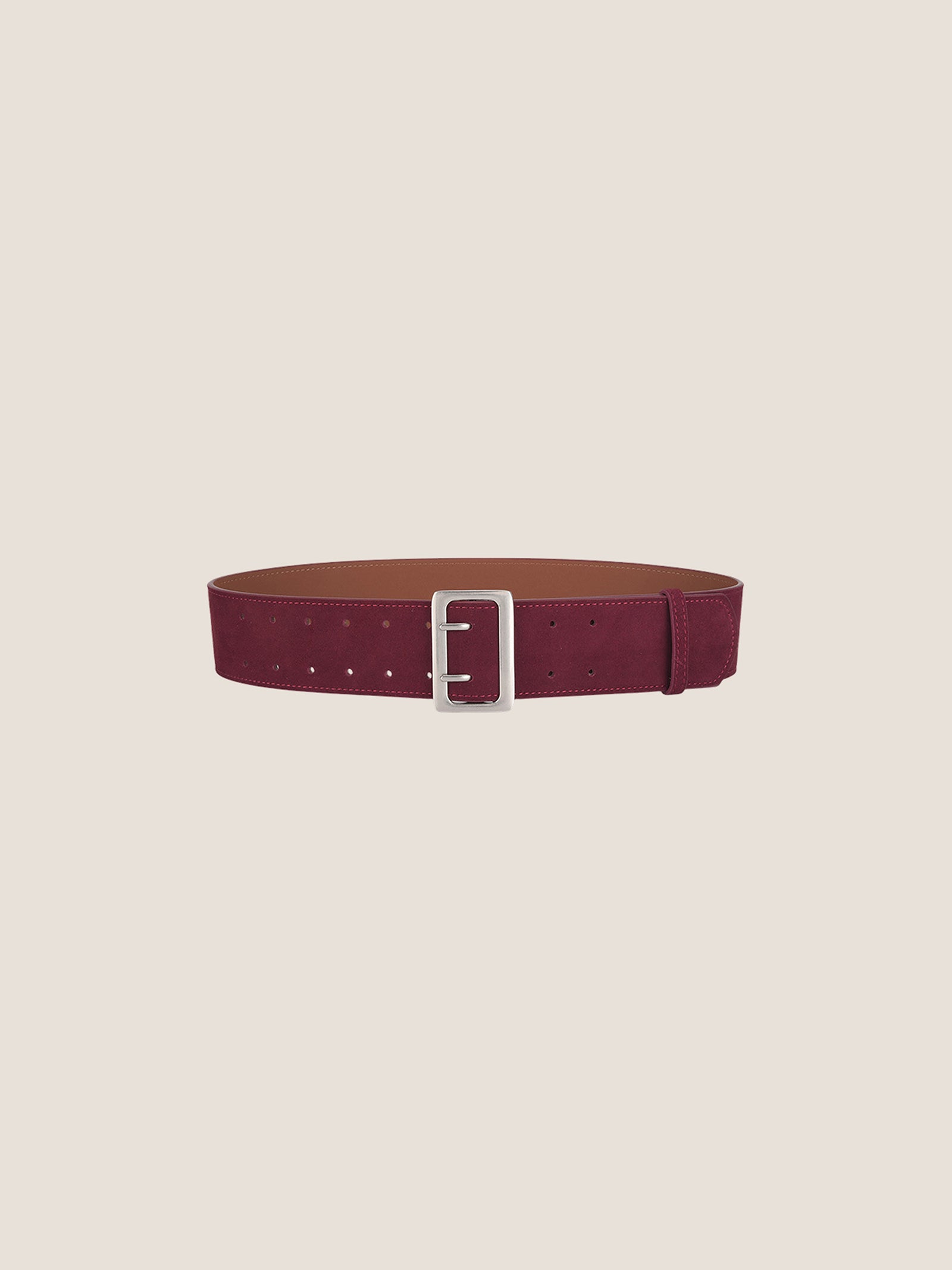 Cowhide Wide Retro Matte Belt by LINTICO