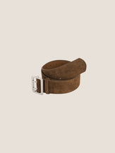 Cowhide Wide Retro Matte Belt by LINTICO