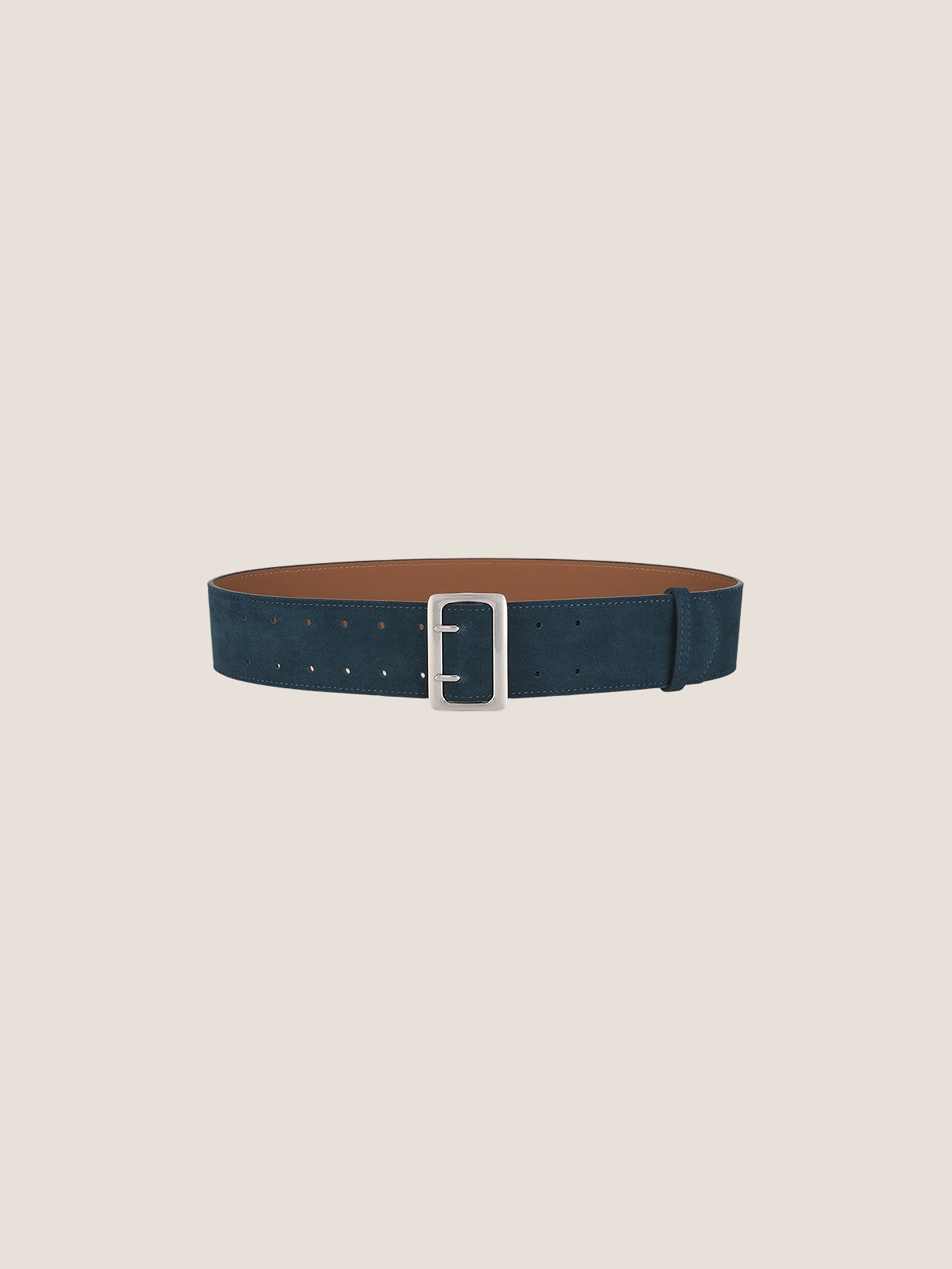 Cowhide Wide Retro Matte Belt by LINTICO