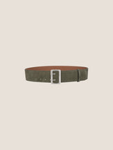 Cowhide Wide Retro Matte Belt by LINTICO