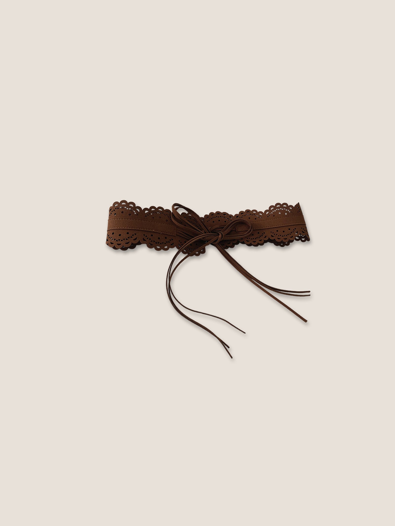Lace-Trimmed Waist Cincher Belt by LINTICO