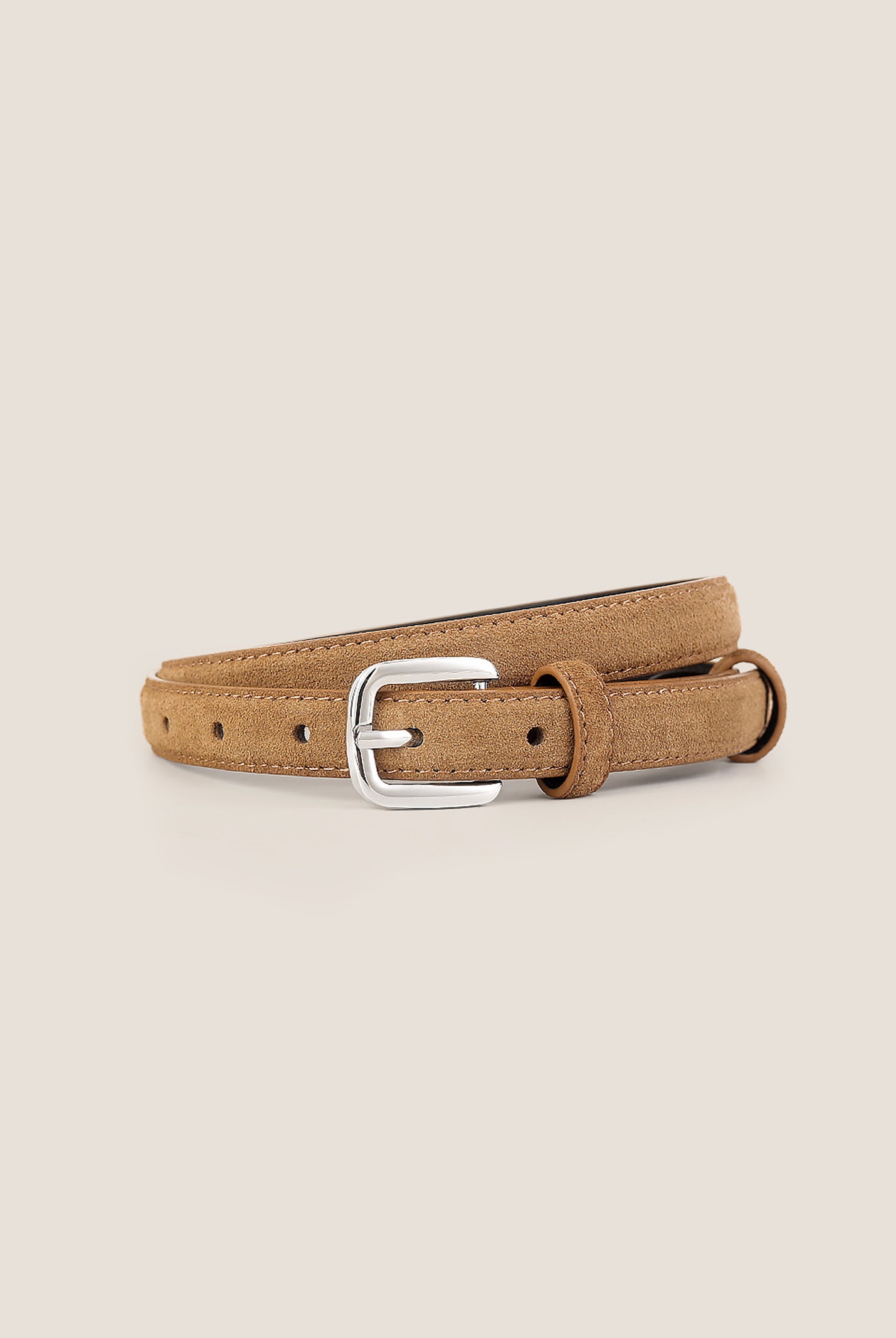 Luxury Suede Decorative Belt With Durable Alloy Buckle by LINTICO