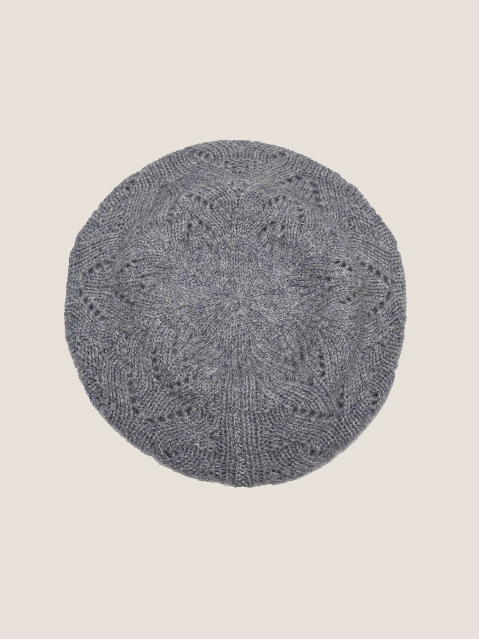 100% Wool Hand-Knit Beret by LINTICO for women