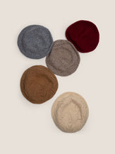 100% Wool Hand-Knit Beret by LINTICO for women