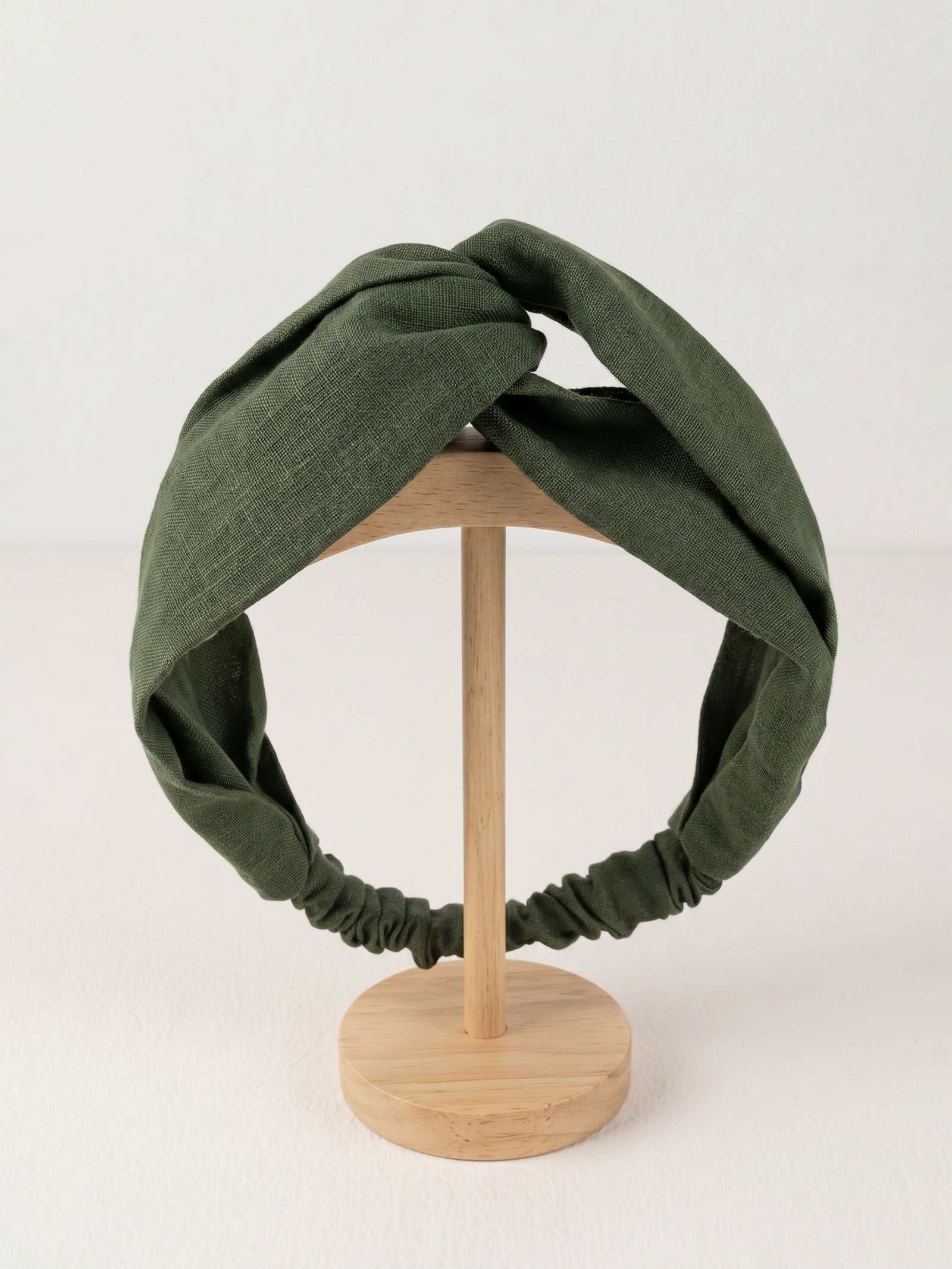 Linen Cross Wide Elastic Headband by LINTICO
