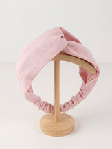 Linen Cross Wide Elastic Headband by LINTICO