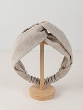 Linen Cross Wide Elastic Headband by LINTICO