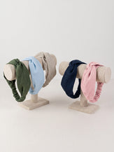 Linen Cross Wide Elastic Headband by LINTICO