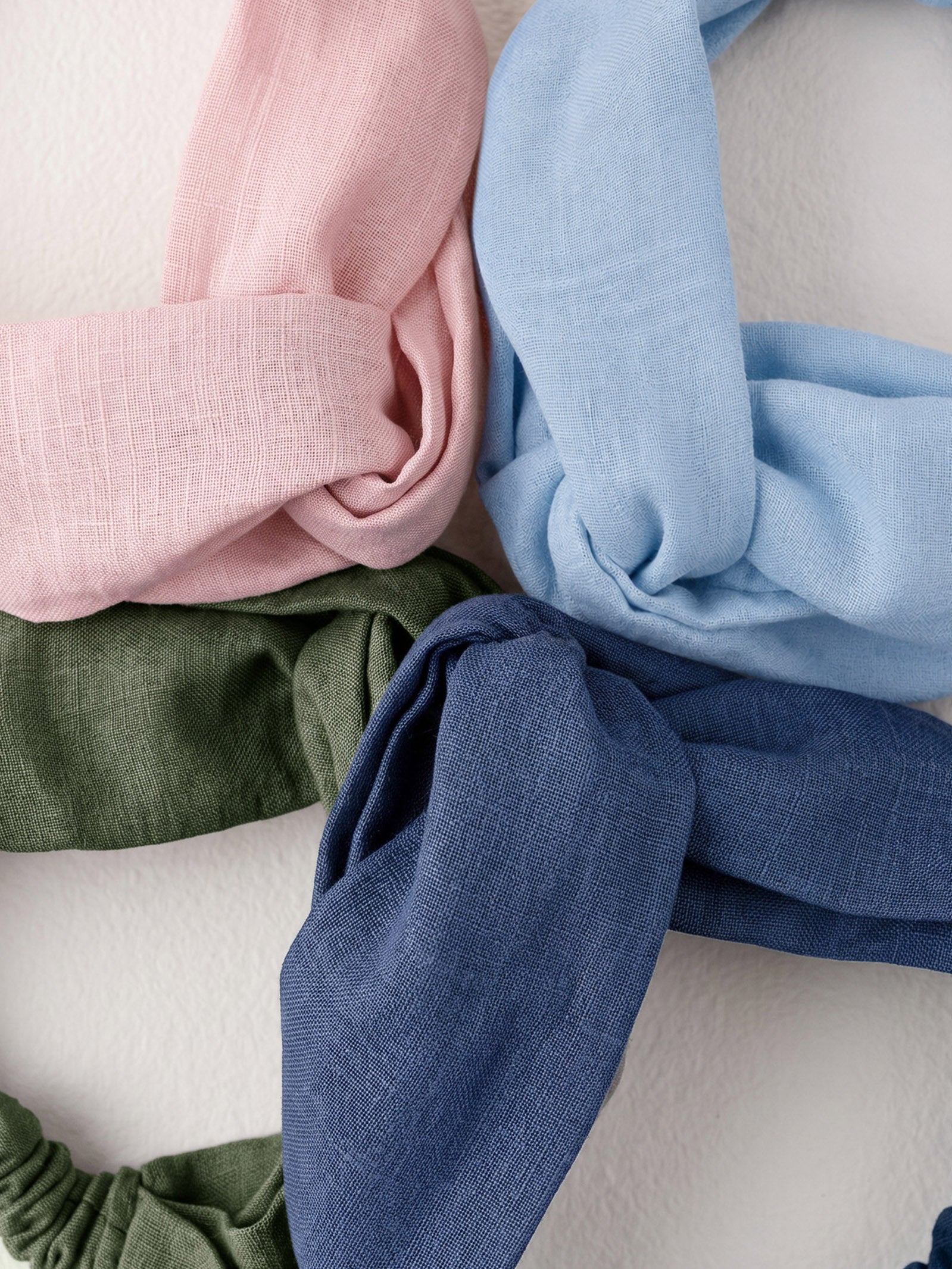 Linen Cross Wide Elastic Headband by LINTICO