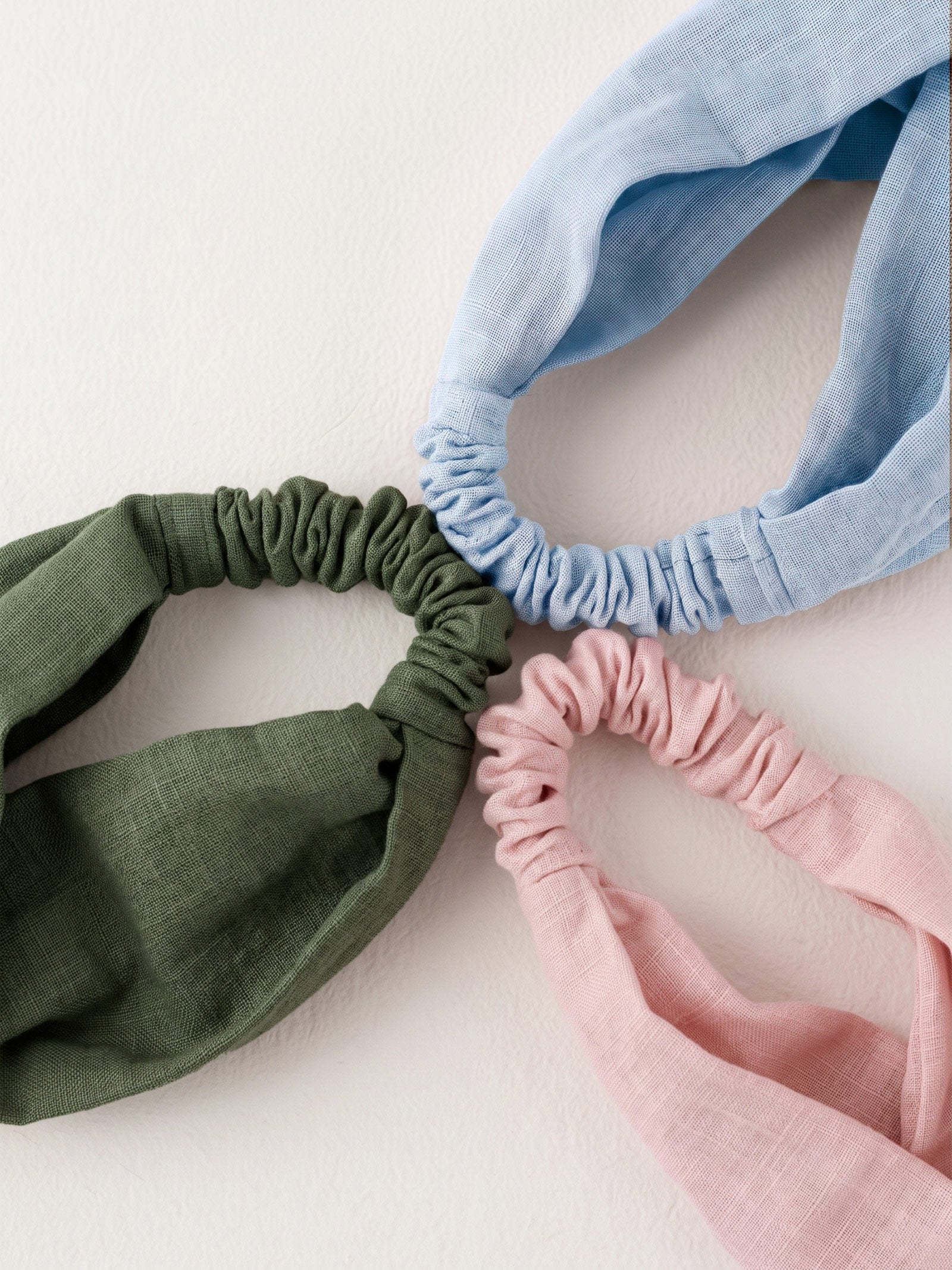 Linen Cross Wide Elastic Headband by LINTICO