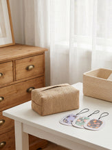 Cotton-Linen Textured Tissue Box Cover by LINTICO
