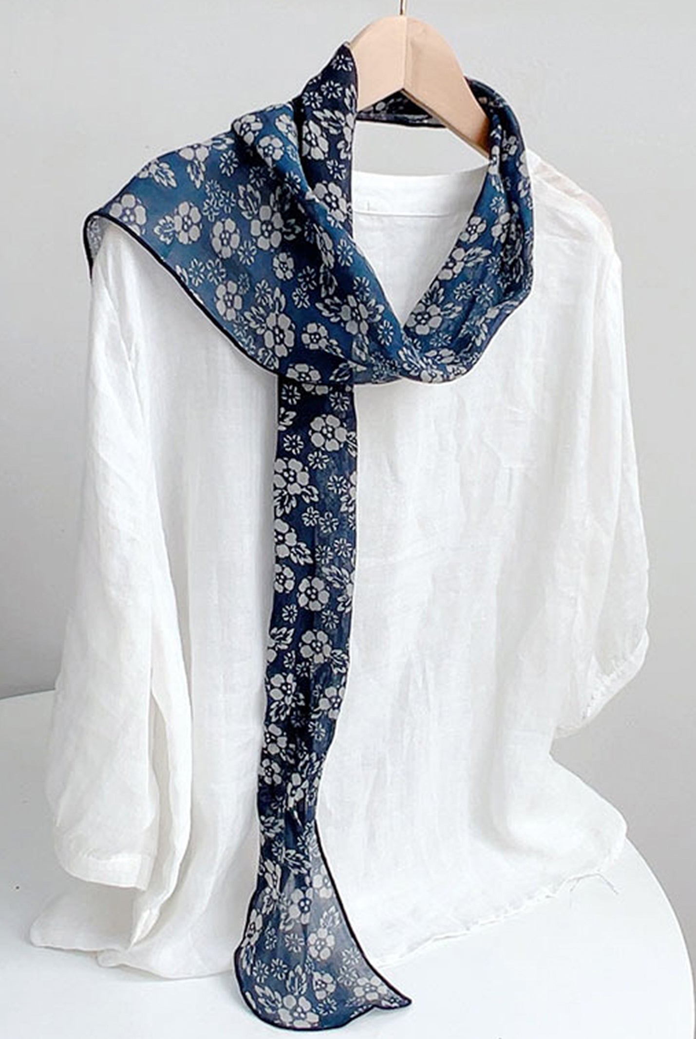 Ramie Vintage Print Handkerchief by LINTICO