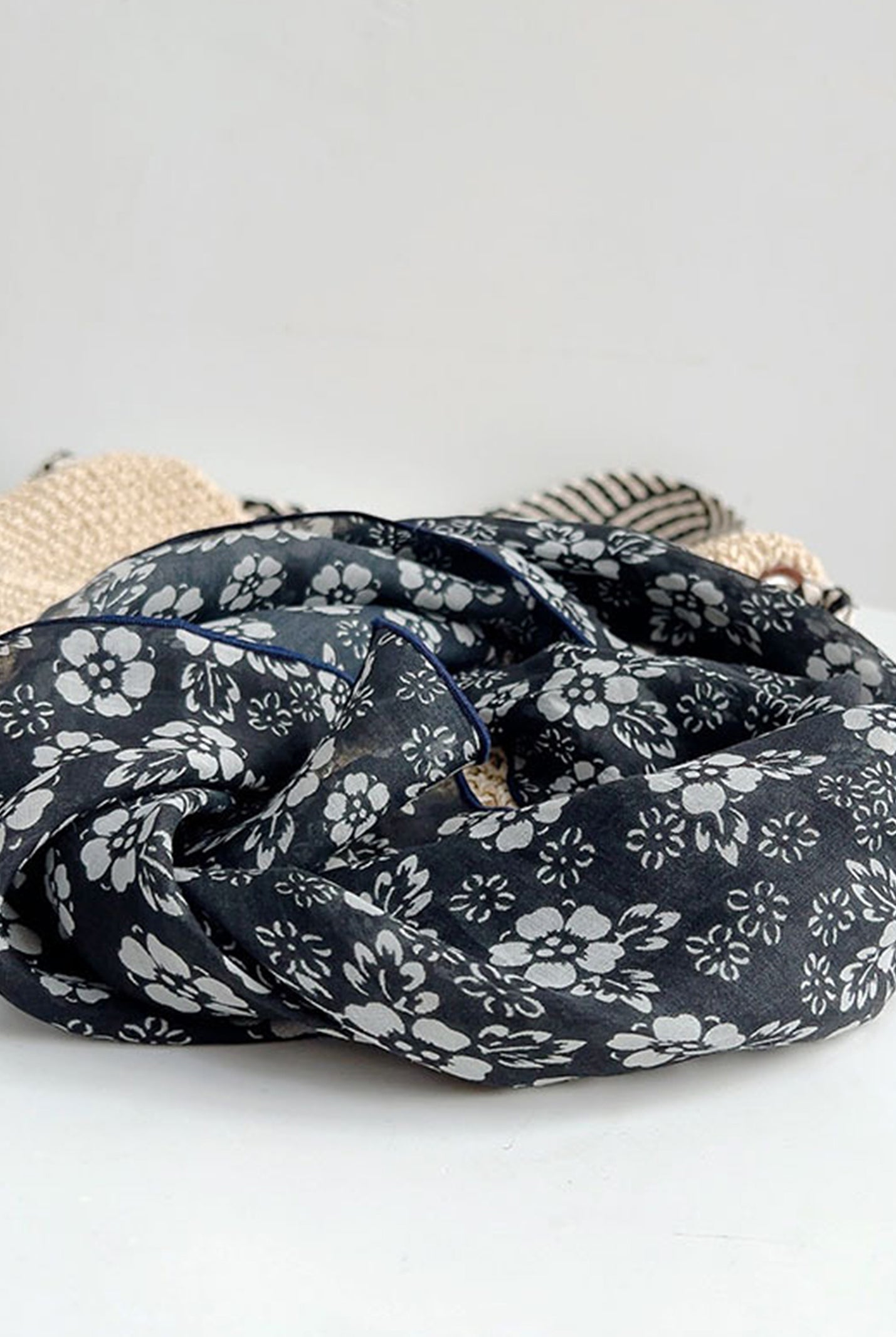 Ramie Vintage Print Handkerchief by LINTICO