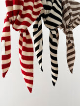 100% Australian Wool Striped Functional Triangle Scarf by LINTICO for women
