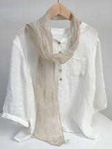 100% Linen Hand-Tie-Dyed Scarf by LINTICO for women
