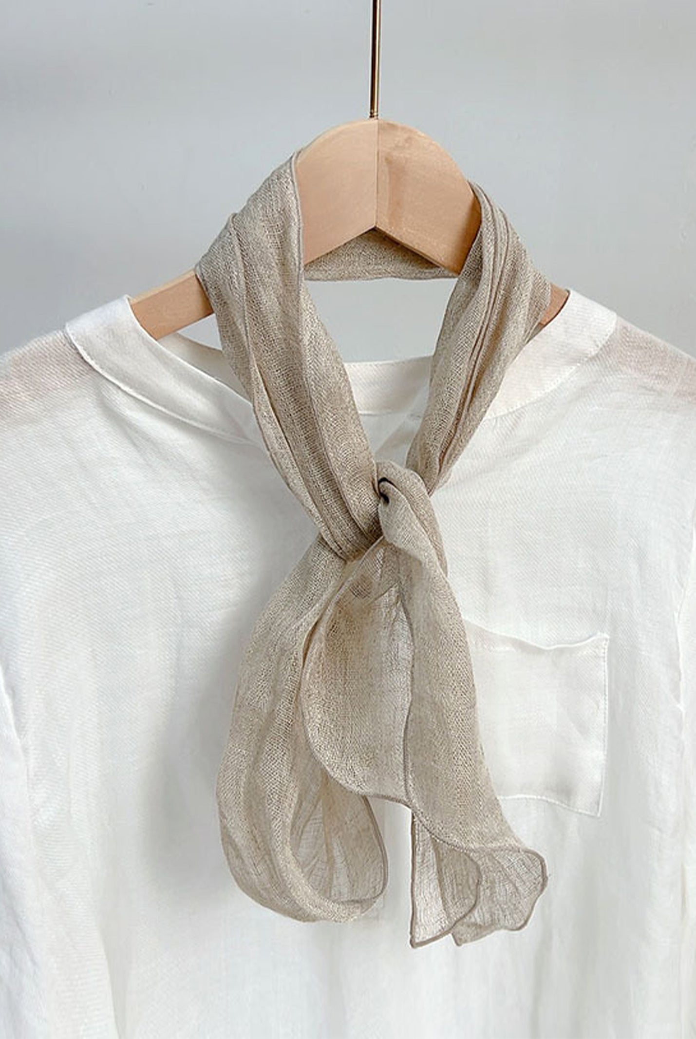 100% Linen Hand-Tie-Dyed Scarf by LINTICO for women