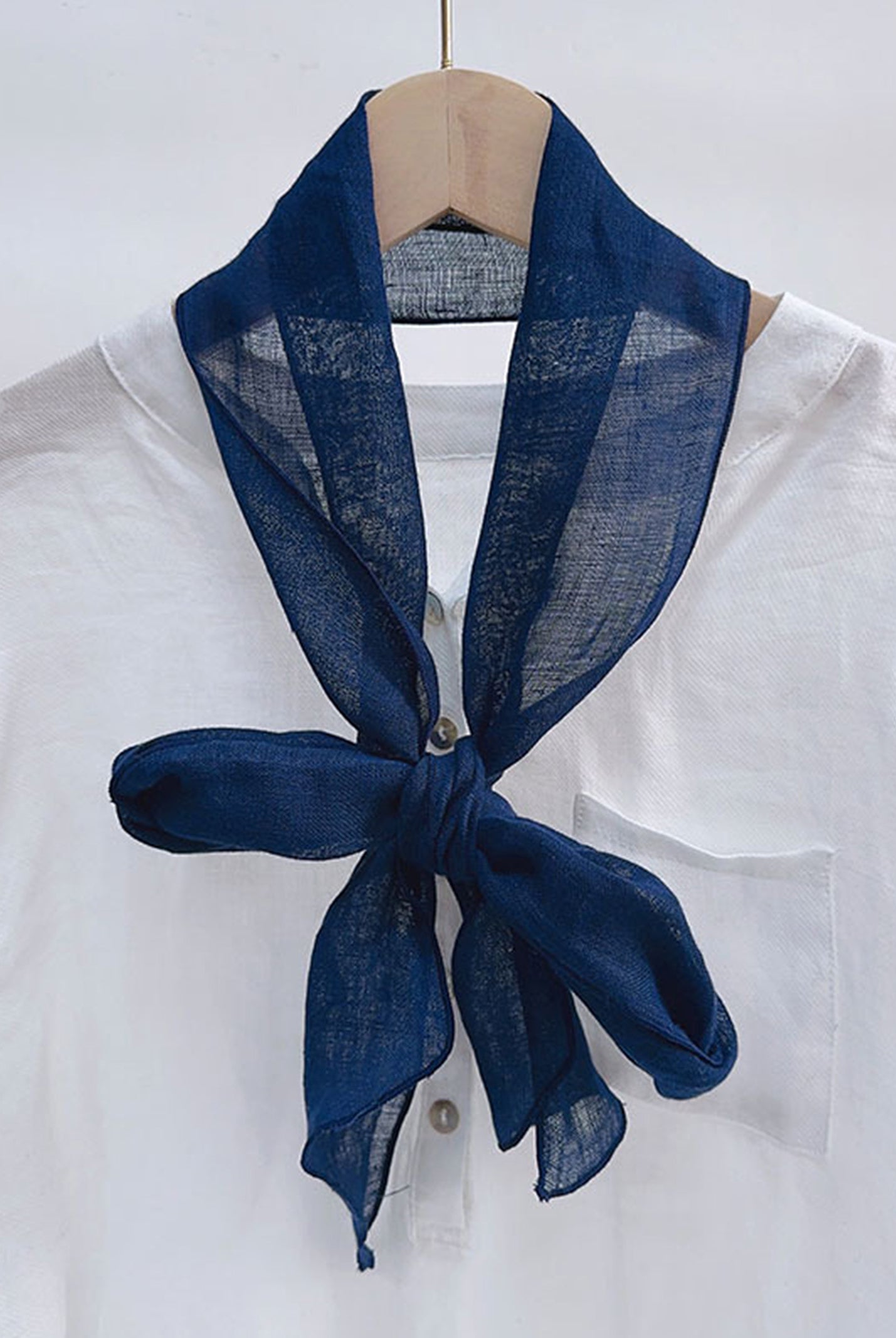 100% Linen Hand-Tie-Dyed Scarf by LINTICO for women